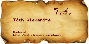 Tóth Alexandra névjegykártya